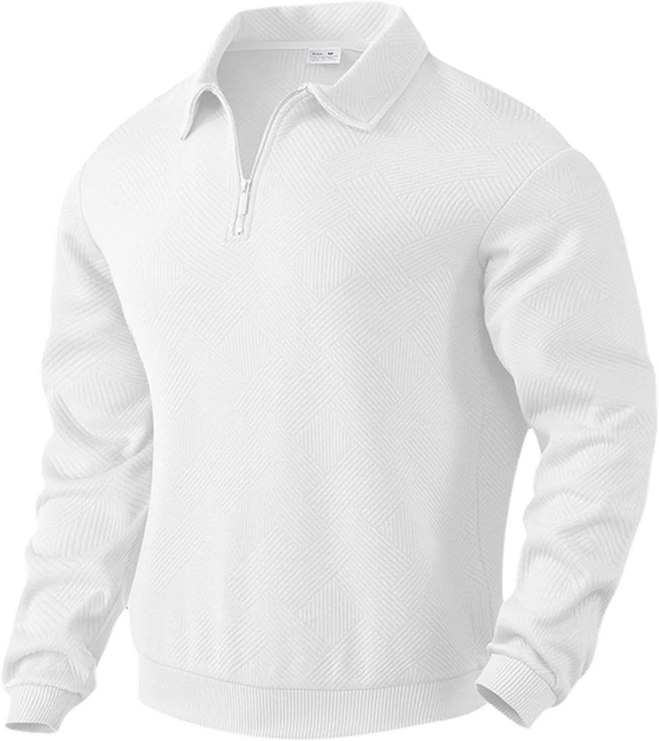 

Мужской свитер с длинным рукавом и четверть-молнией, свободный крой, повседневный