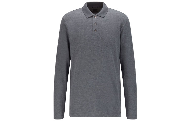 

HUGO BOSS Футболка-поло мужская Medium серый