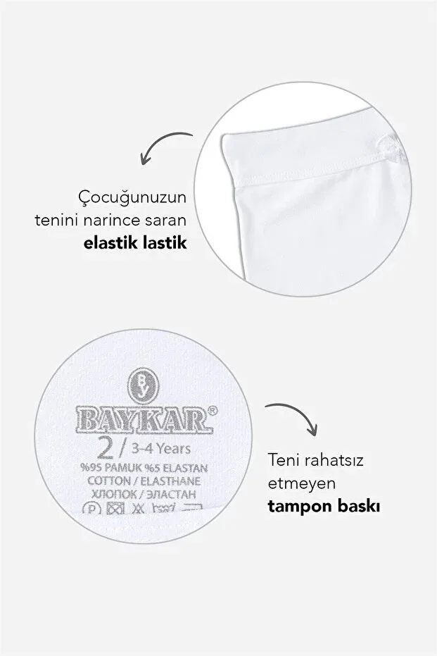 Детские боксеры для девочек хлопковые Basics Baykar, White — фото 3