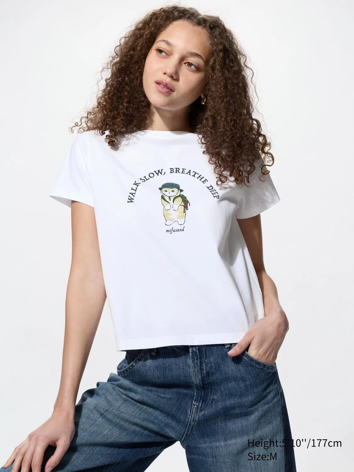 Футболка Uniqlo Mofusand ut, белая