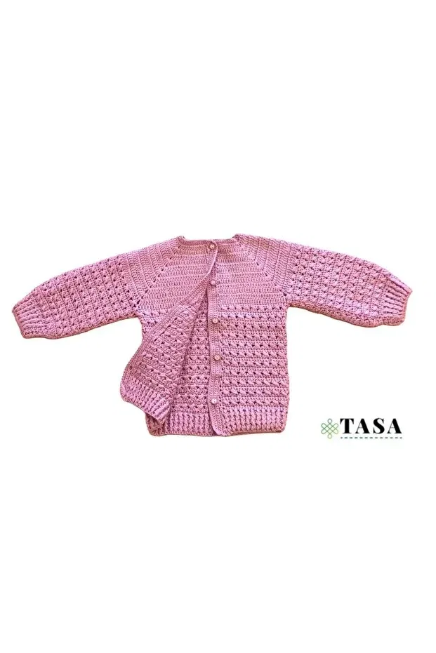 Детский кардиган для девочек с вышивкой Tasa, Pink