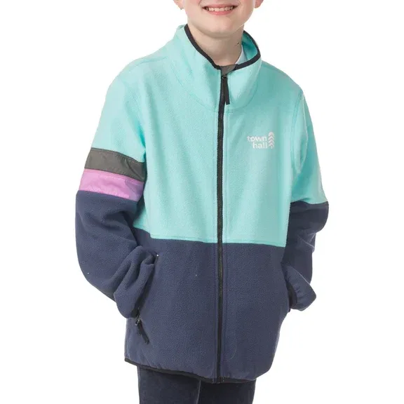 Флисовая кофта на молнии Midtown Fleece Town Hall, Aqua Sky/Black Iris