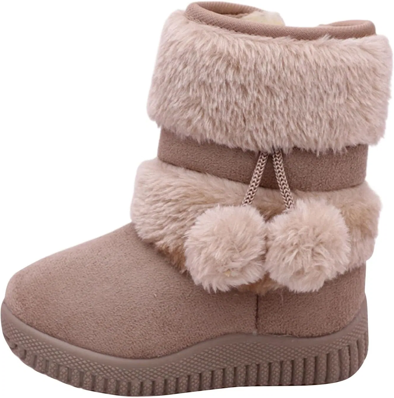 Детские ботинки на шнуровке с боковой молнией для девочек HBDHEJL, Beige