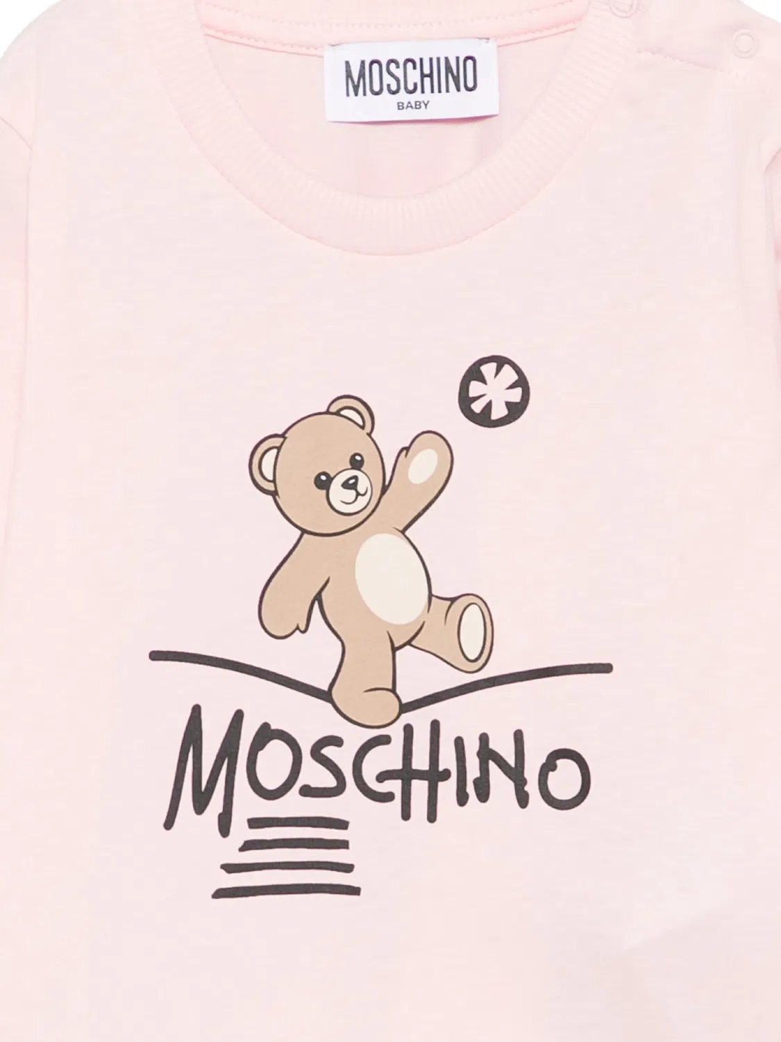 Футболка Teddy Bear Moschino Kids, розовый — фото 3