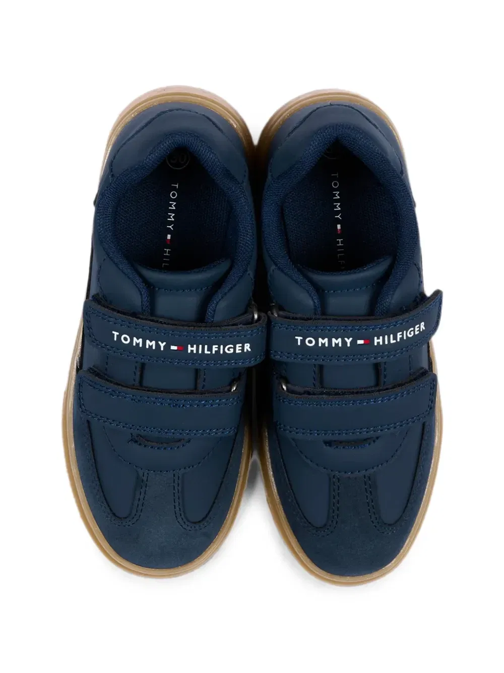 Кроссовки на липучках из кожи Tommy Hilfiger Junior, синий — фото 4