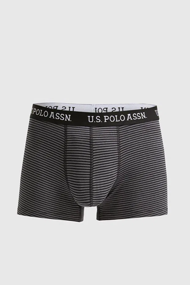 Мужские шорты-боксеры с принтом U.S. Polo Assn., Black — фото 3