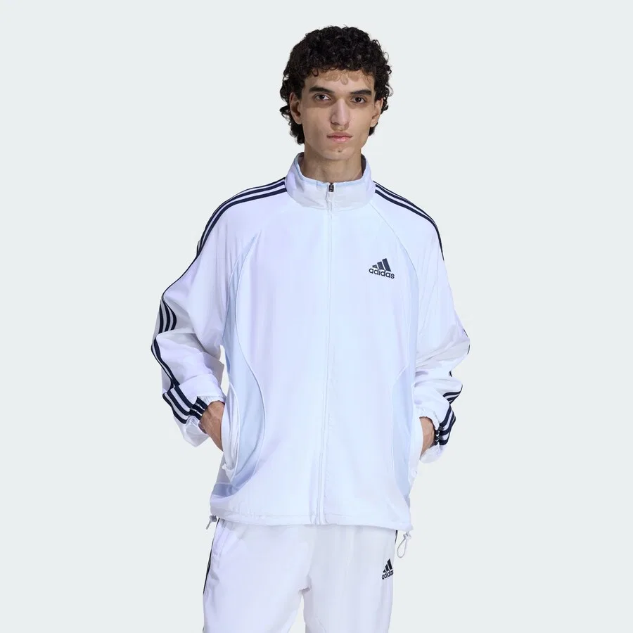 Межсезонная куртка ADIDAS ORIGINALS 'Teamgeist Adicolor Originals' голубого цвета — фото 2