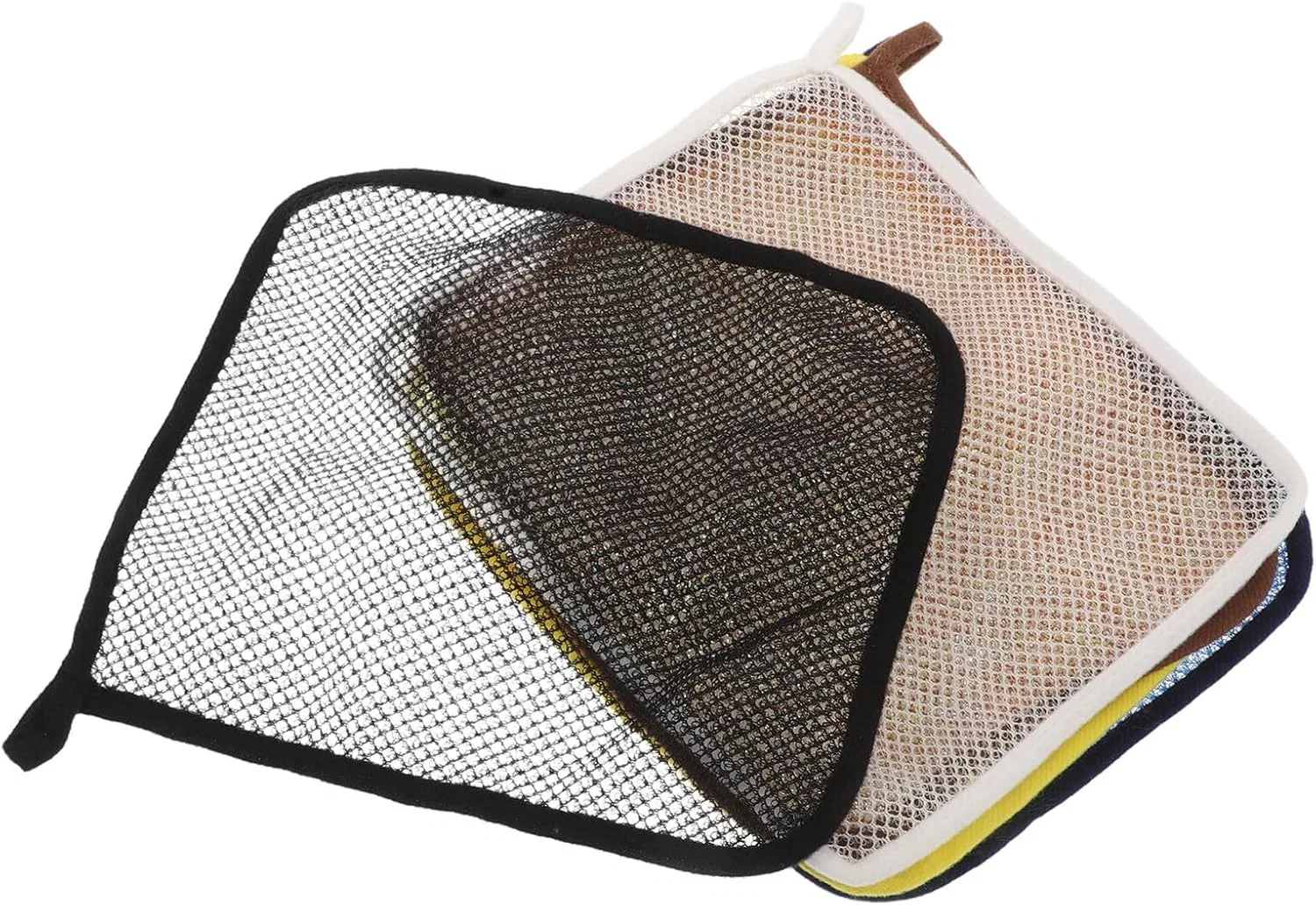 Мочалка для тела эксфолирующая TEHAUX, набор 5 шт, 25x22x0.6 см