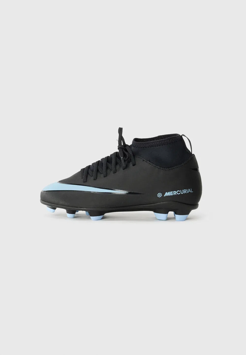 Футбольные бутсы Jr Mercurial Superfly 10 Club FG/MG унисекс для твердого грунта Nike Performance, Black/Ice Blue