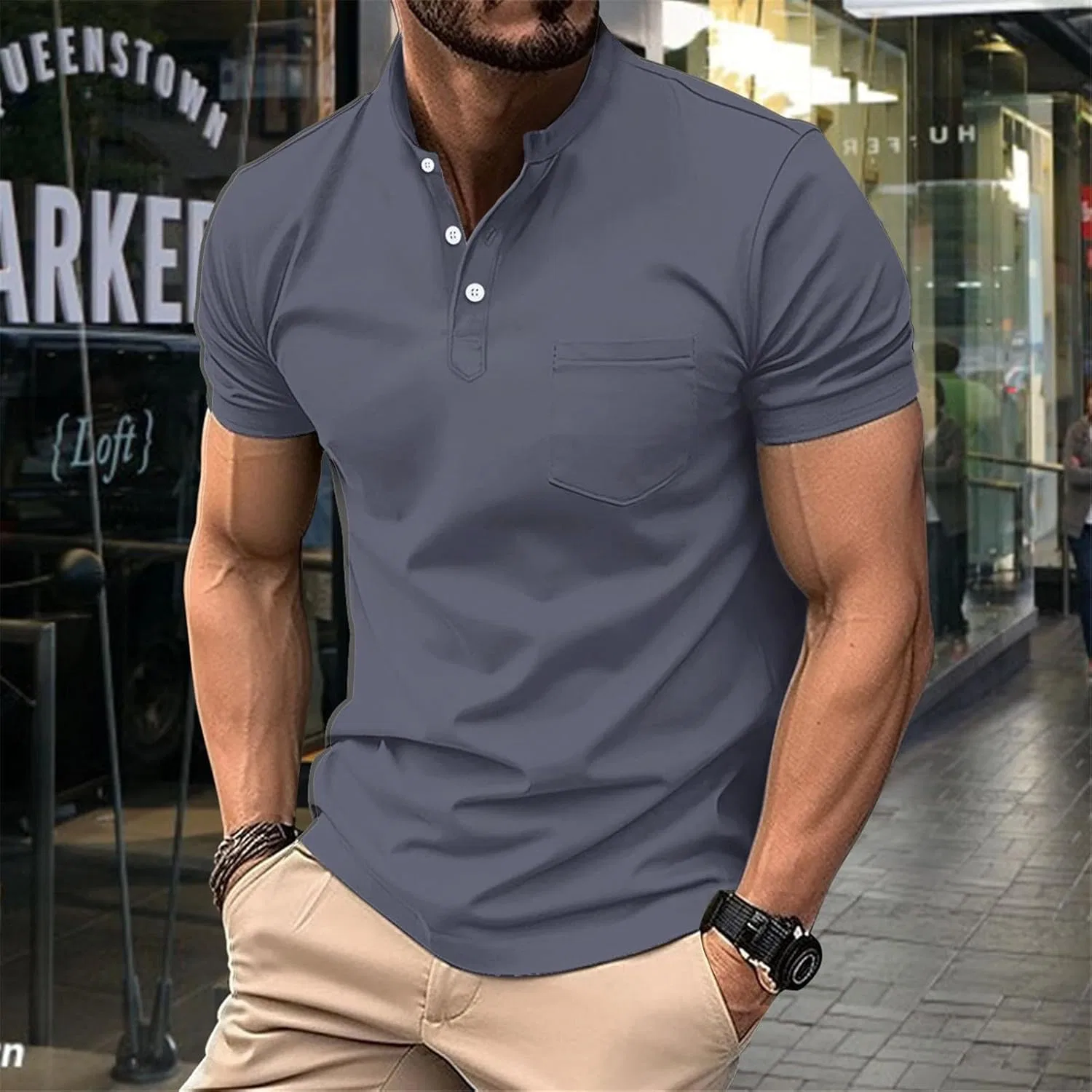 Мужская спортивная футболка с текстурным жаккардом Dry Fit, Grey — фото 2