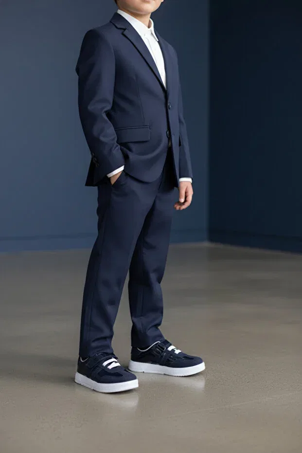 Детские туфли для мальчиков с ортопедической стелькой Tekiner, Navy Blue