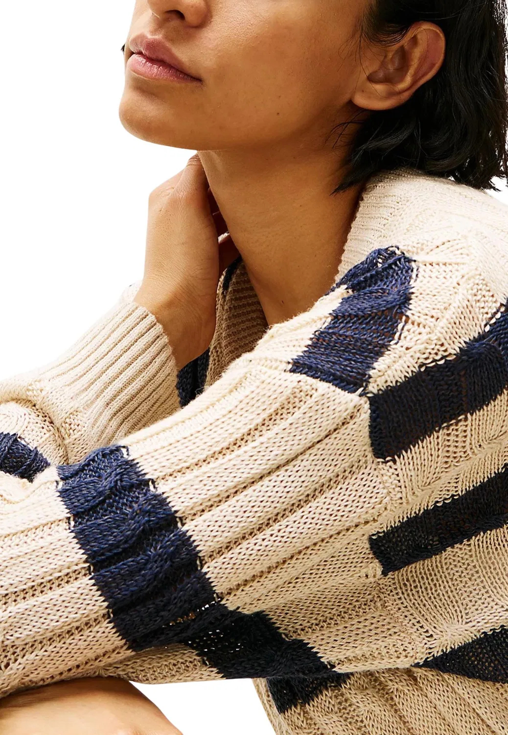 Женский свитер с длинным рукавом Tommy Hilfiger, Beige — фото 3