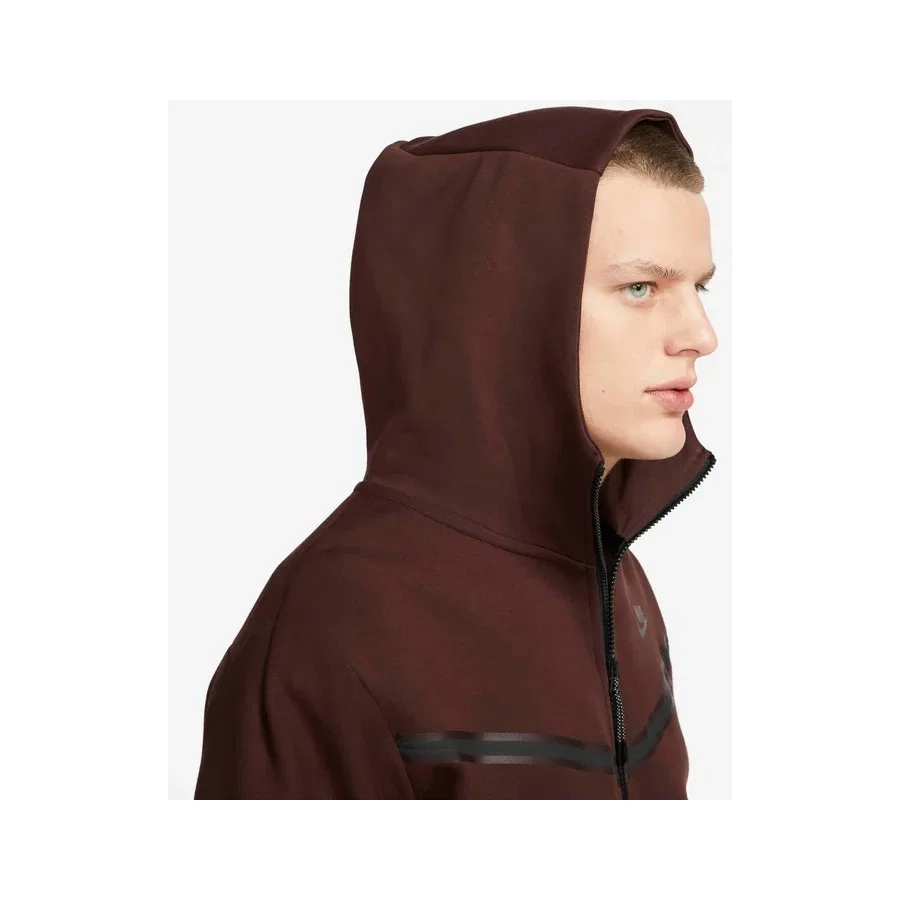 Спортивная куртка с капюшоном Tech Fleece Nike Sportswear, Коричневый — фото 4