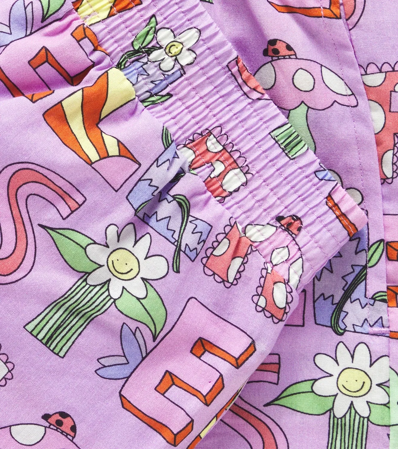 Шорты хлопковые Stella Mccartney Kids, фиолетовый — фото 2