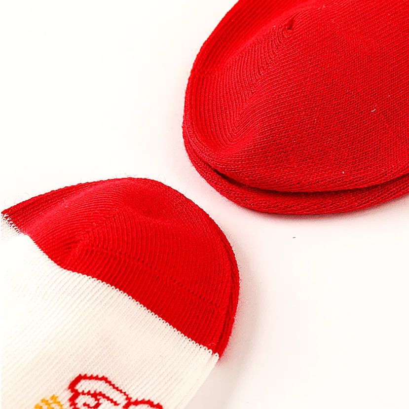 Детские носки с цветовой блокировкой 2 пары Red bean, Picture color (2 pairs) — фото 4