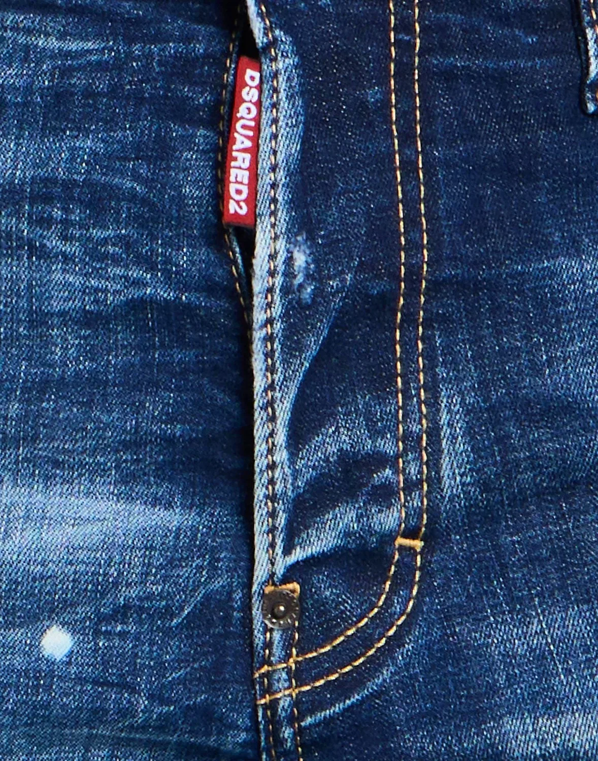 Мужские джинсы tapered с потертостями Dsquared2, синий — фото 2