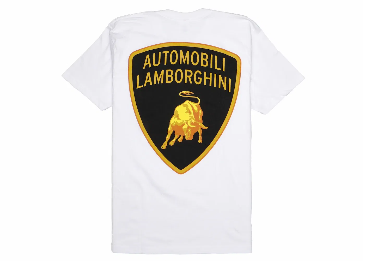 Мужская футболка с принтом Supreme Automobili Lamborghini Tee Supreme, White