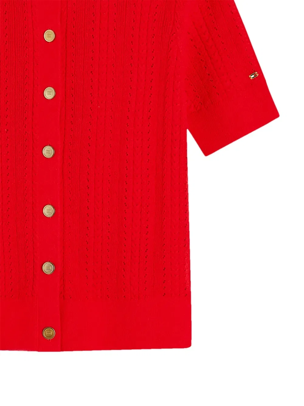 Вязаный кардиган с короткими рукавами Tommy Hilfiger, красный — фото 2
