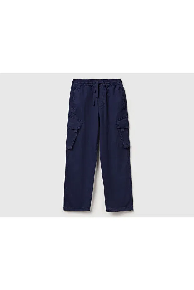 Детские брюки для мальчиков с карманами карго United Colors Of Benetton, Navy Blue