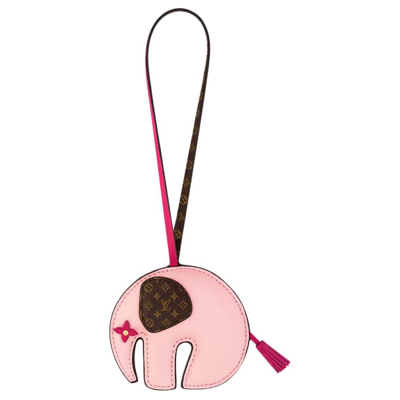 

LOUIS VUITTON Шарм для сумки в виде слона, Pink