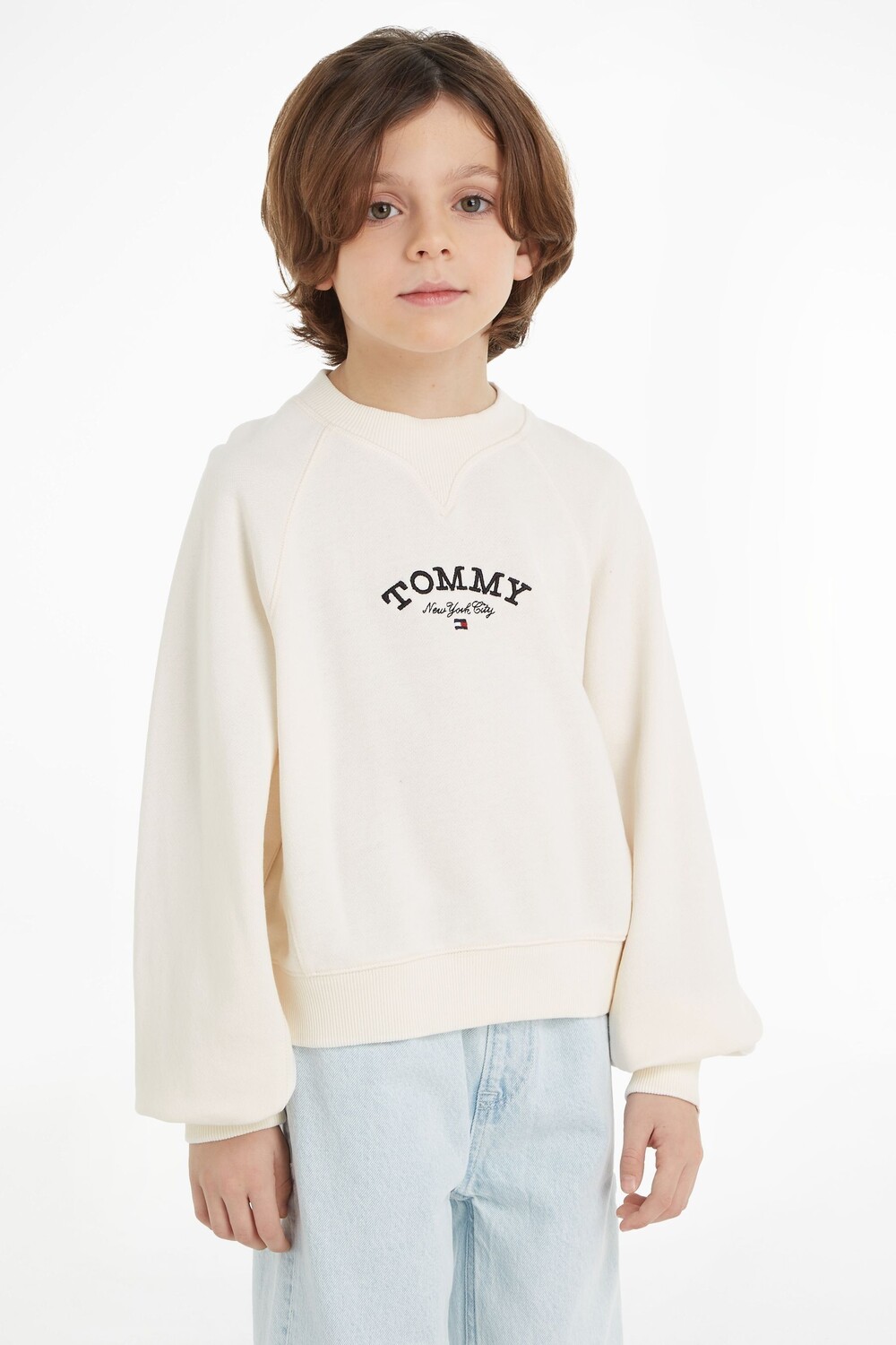 

Белая детская толстовка с логотипом Tommy Hilfiger, белый