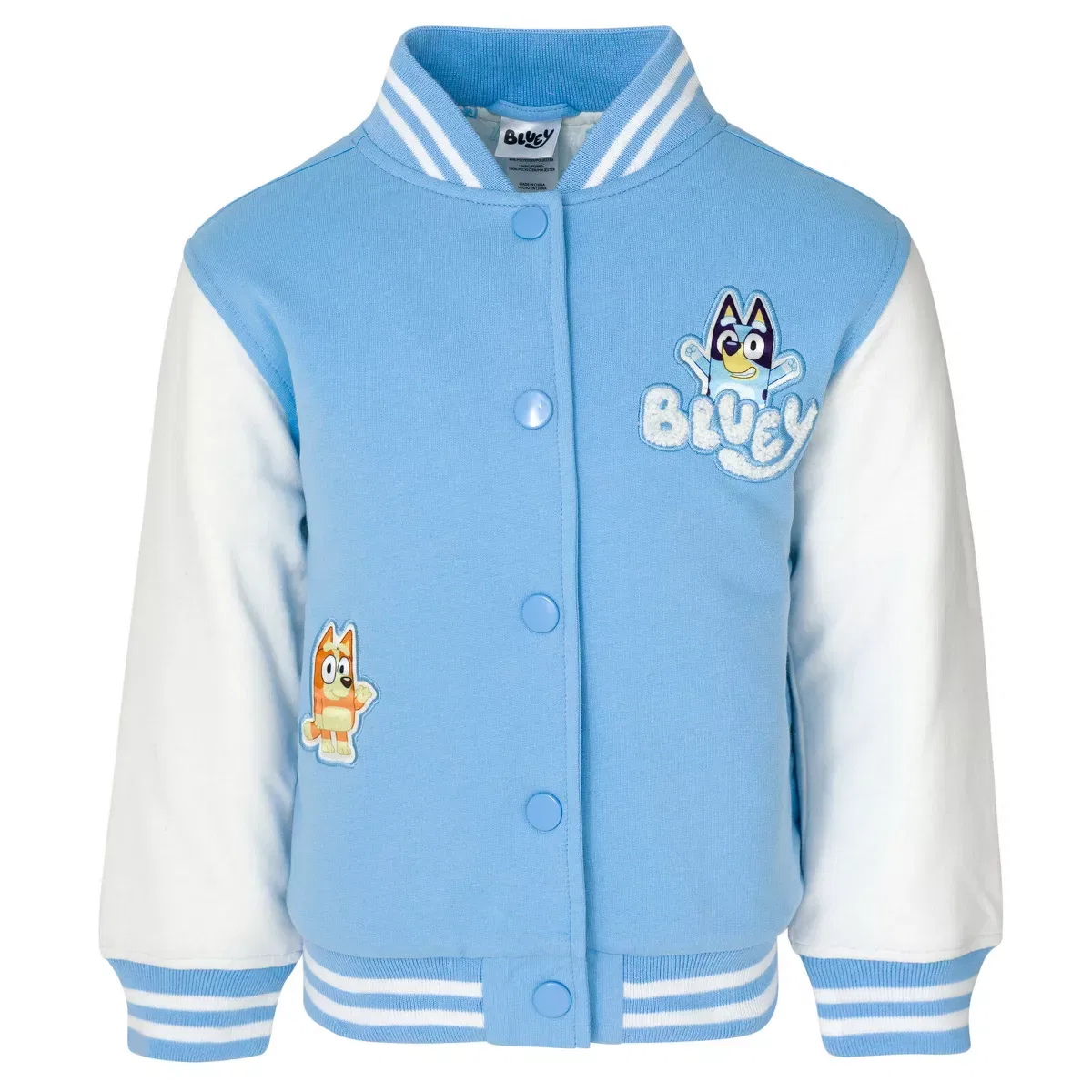 Детская куртка для девочек с принтом Bluey Varsity Bomber Jacket Bluey, Blue