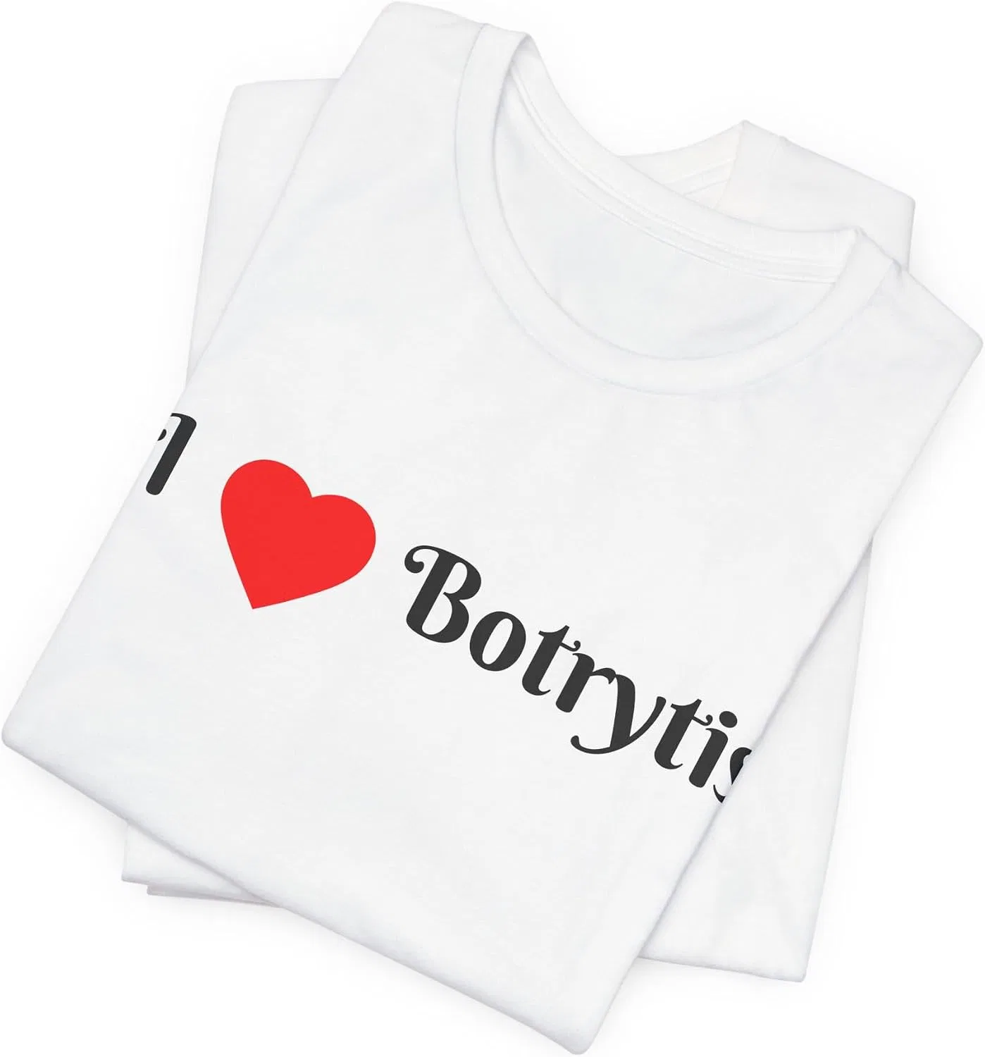 Футболка с принтом I Love Botrytis Regular Fit Bella+canvas 3001, White — фото 3