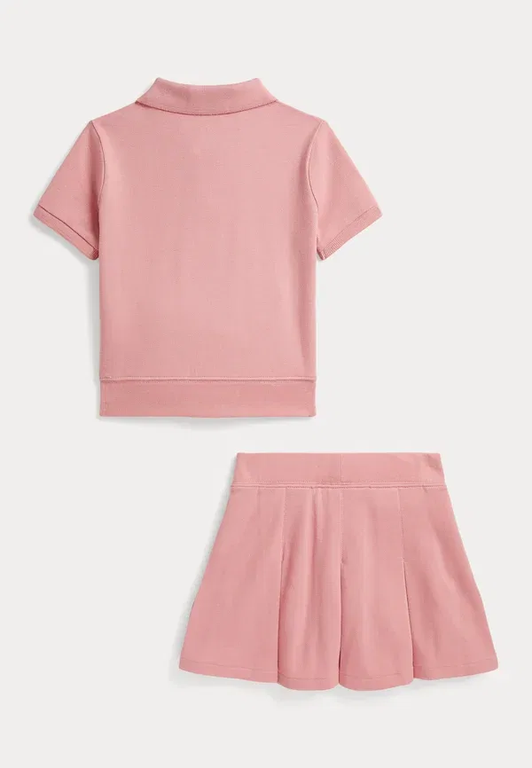 Комплект из поло и шорт, хлопок, Stretch mesh boxy polo shirt & skort set, Polo Ralph Lauren, Adirondack Rose — фото 2