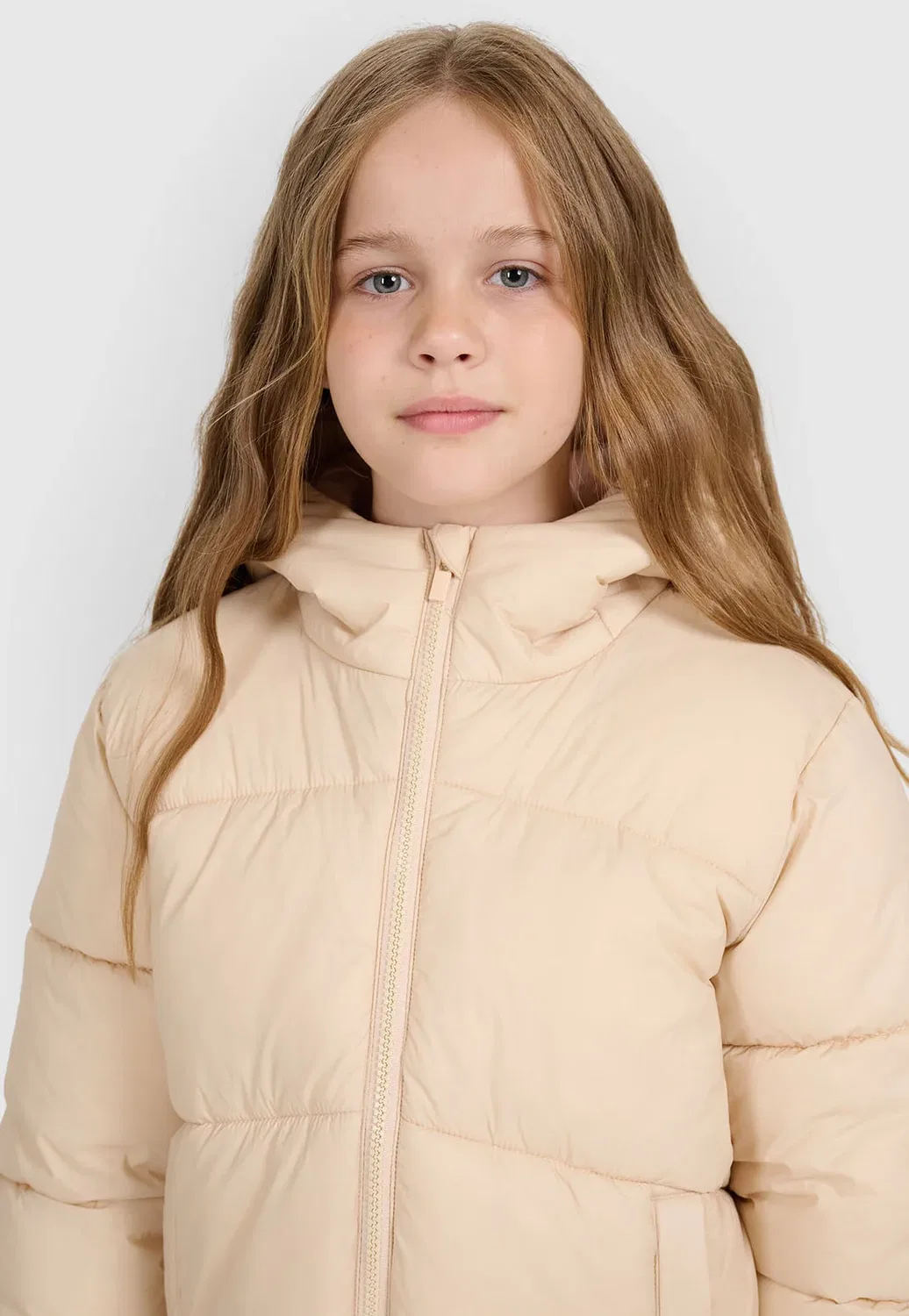 Зимняя куртка унисекс 4F, Beige — фото 4