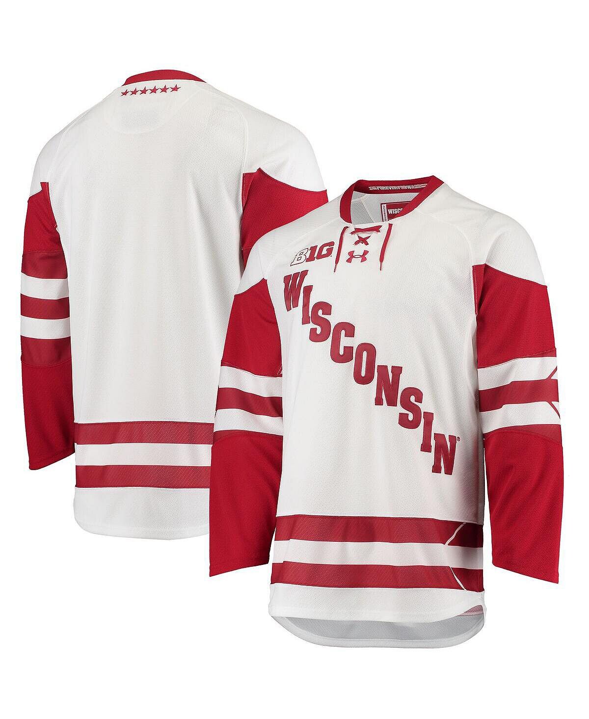 

Футболка Under Armour Men's White Wisconsin Badgers UA, белый/красный
