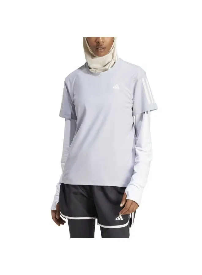 Футболка для бега с влагоотводящей тканью Own the Run Adidas, серый — фото 3