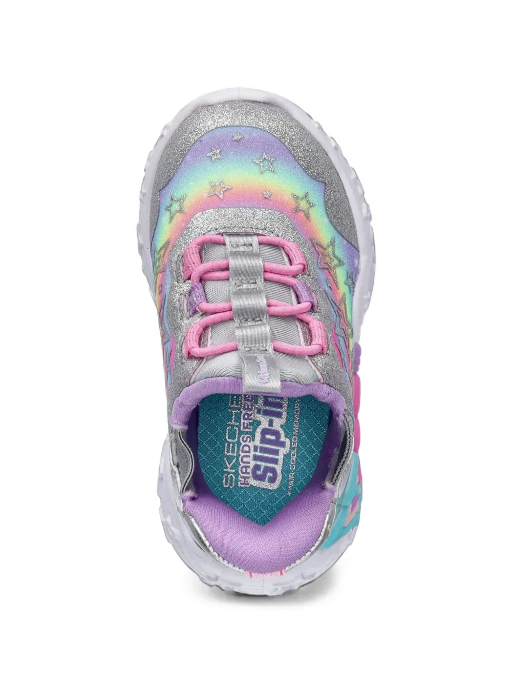 Кроссовки для девочки Unicorn Charmer-lil Starlite Skechers, серый/фиолетовый — фото 4