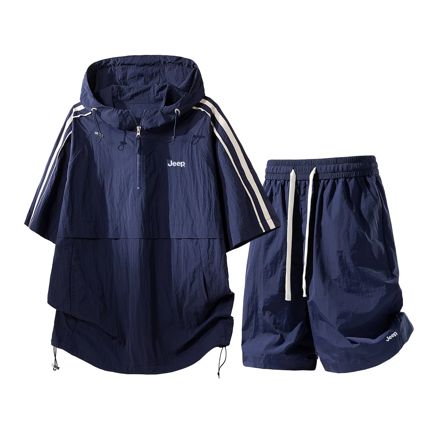 Детский комплект из худи и шорт Jeep Casual Sportswear Unisex Hooded Non Detachable Moderate, Moon Blue — фото 3