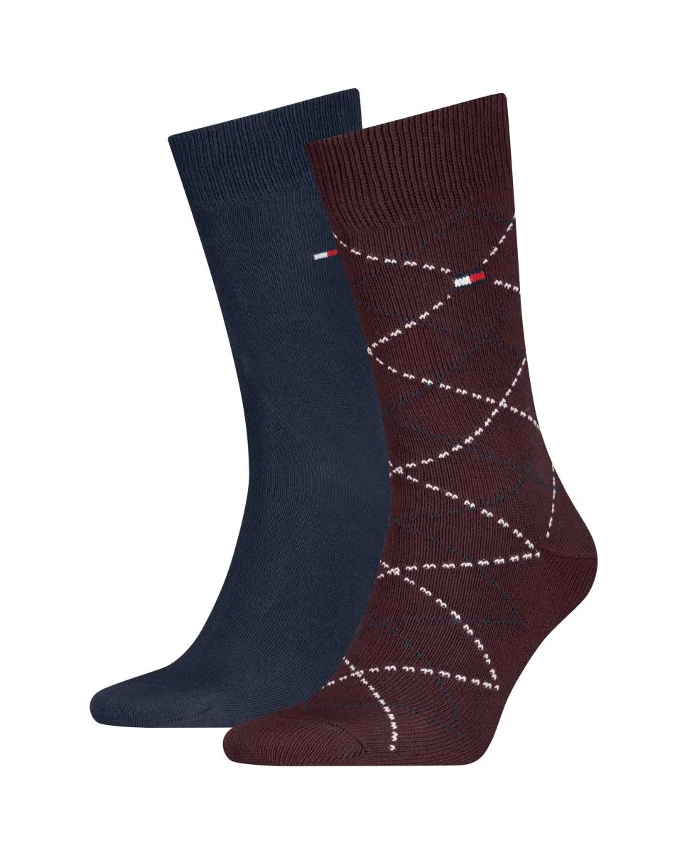 Мужские носки, комплект из 2 шт., Clásicos, Tommy Hilfiger, Bicolor — фото 2