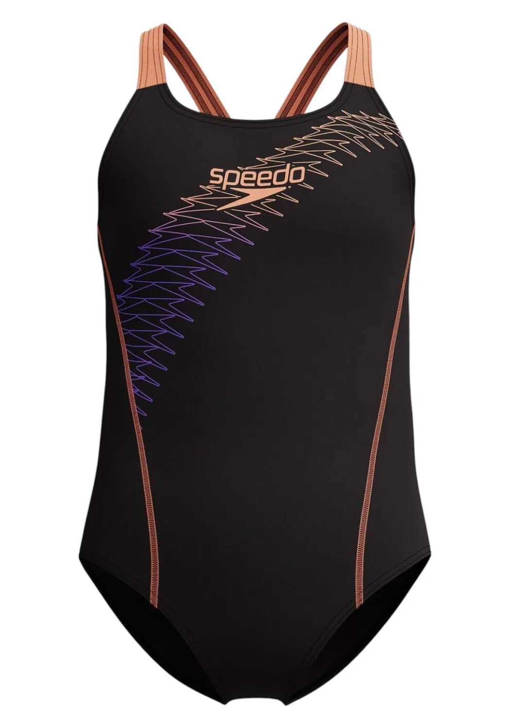 Детский слитный купальник для девочек Speedo Eco Medley Logo Medalist, Schwarz