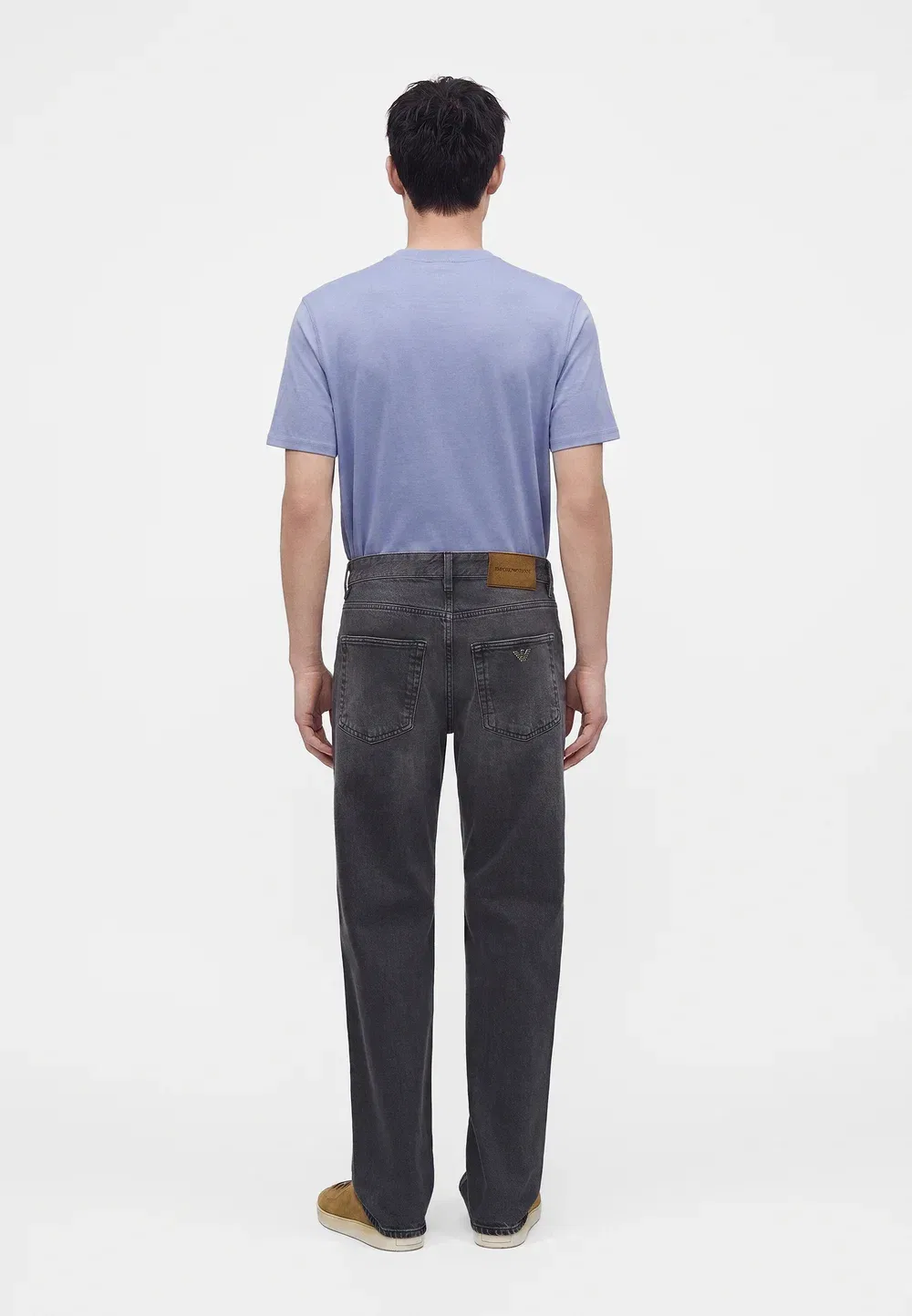 Брюки с карманами - джинсы прямого кроя Emporio Armani, Medium Grey Denim — фото 3