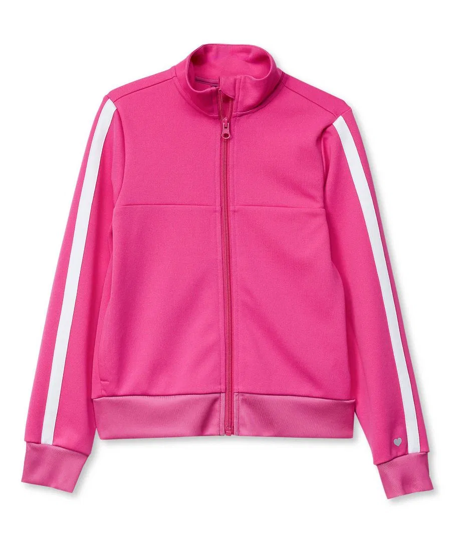 Детский спортивный трикотажный жакет с длинным рукавом Lands' End, Rose Violet