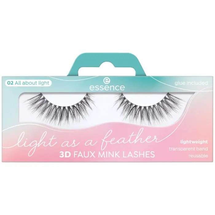 

Накладные ресницы pestañas de visón sintéticas light as a feather 3d Essence, цвет 02