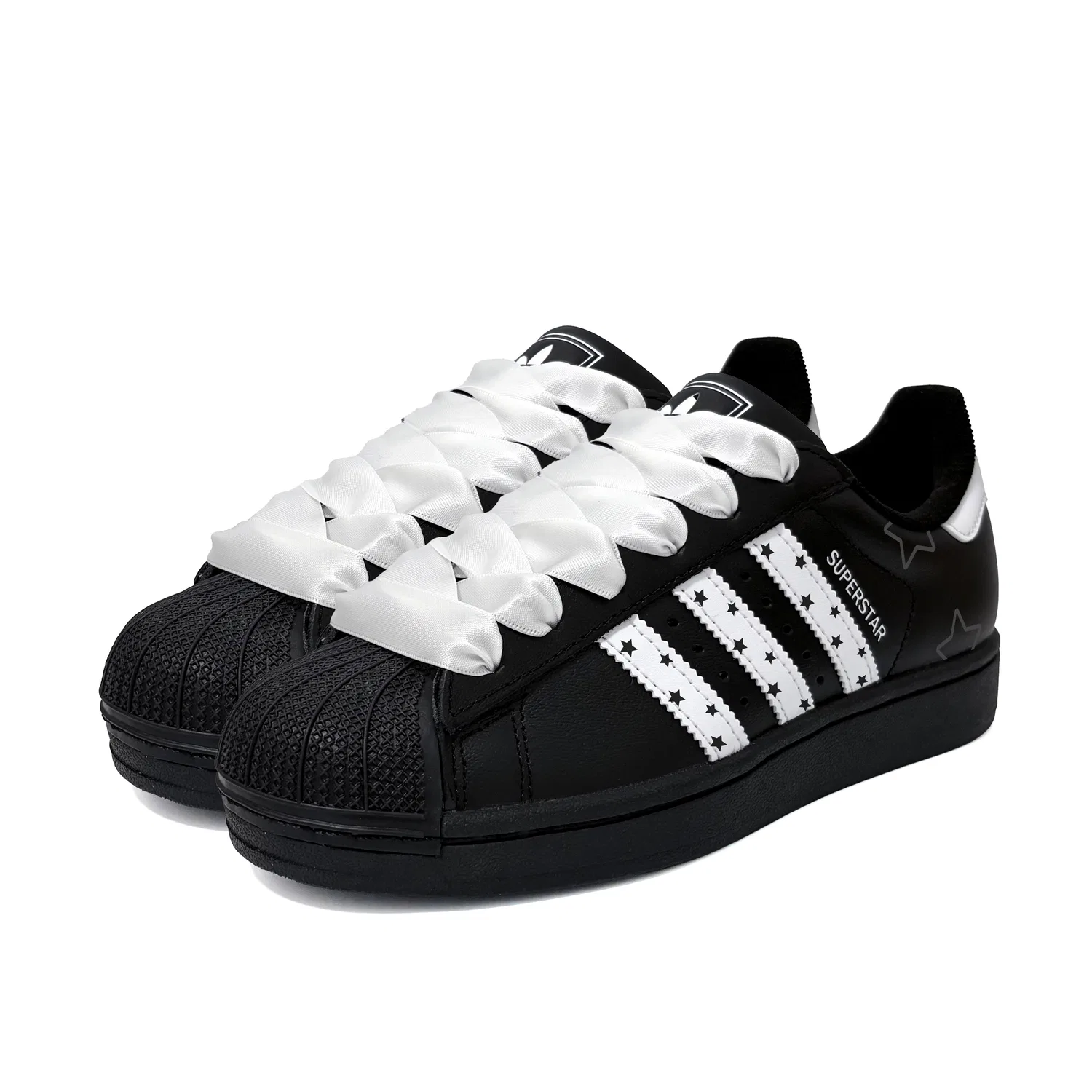 Детские кеды для скейтбординга из кожи, Adidas Originals Superstar 2, Black — фото 4