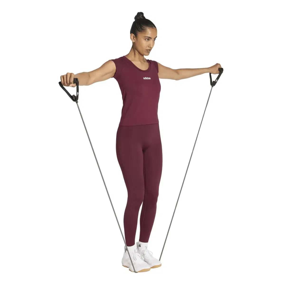 Женская футболка с принтом Workout Essentials Plus adidas, Bordeaux — фото 4