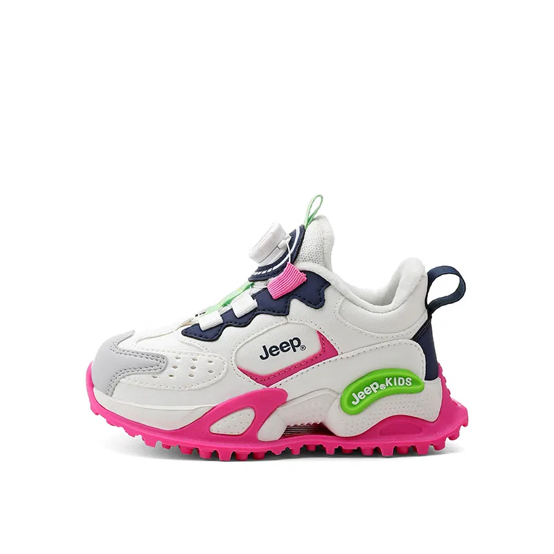 Детские кроссовки Jeep с утеплителем, White Pink, 23AW7091-3