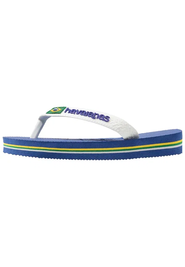 Шлепанцы с логотипом Бразилии - туфли для бассейна Havaianas, белый/синий