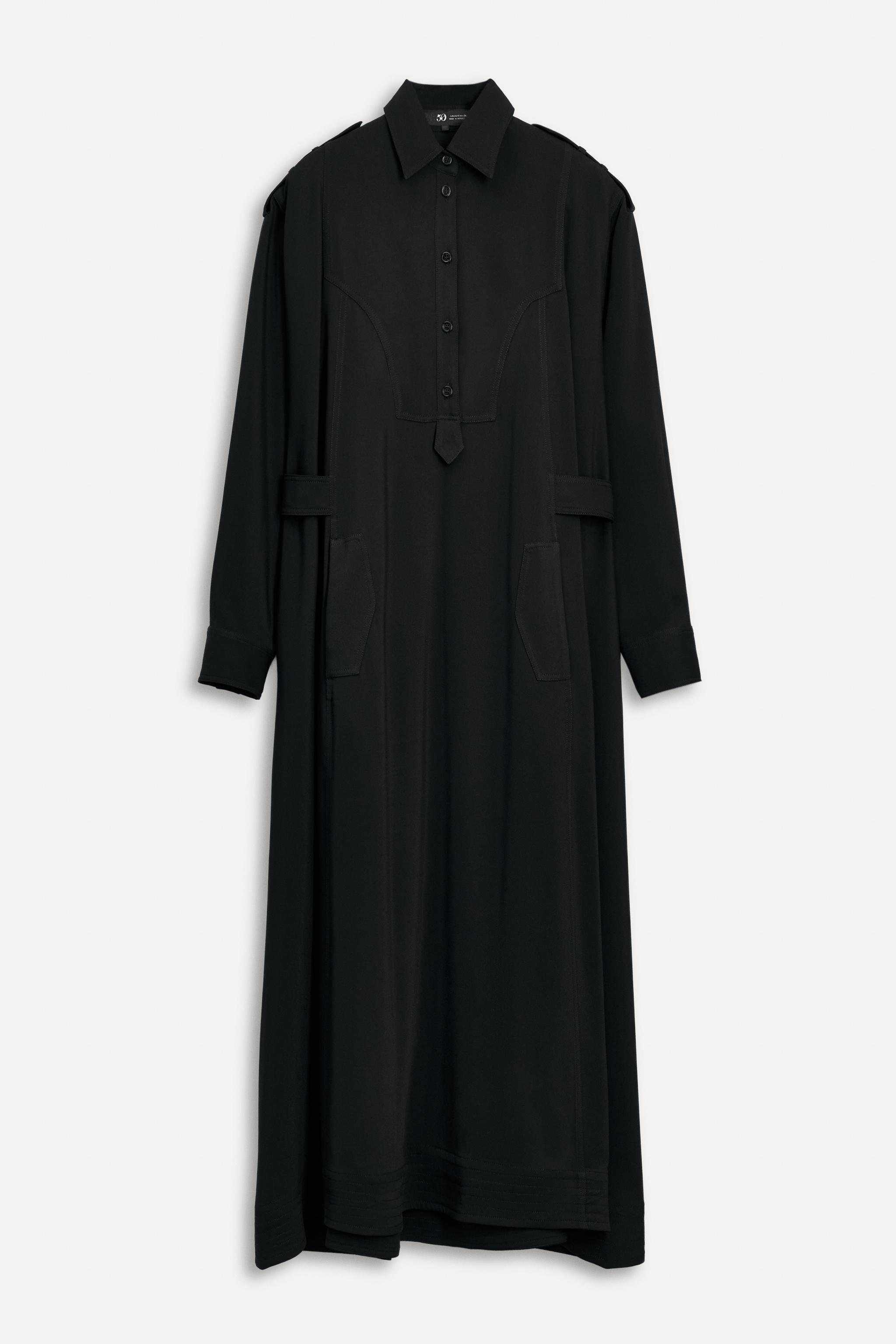 

Платье Zara Belted Shirt 50th Anniversary, черный