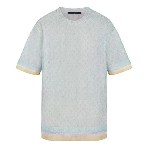 Мужская футболка LV SS20 Monogram Silk For Men Blue LOUIS VUITTON, синий