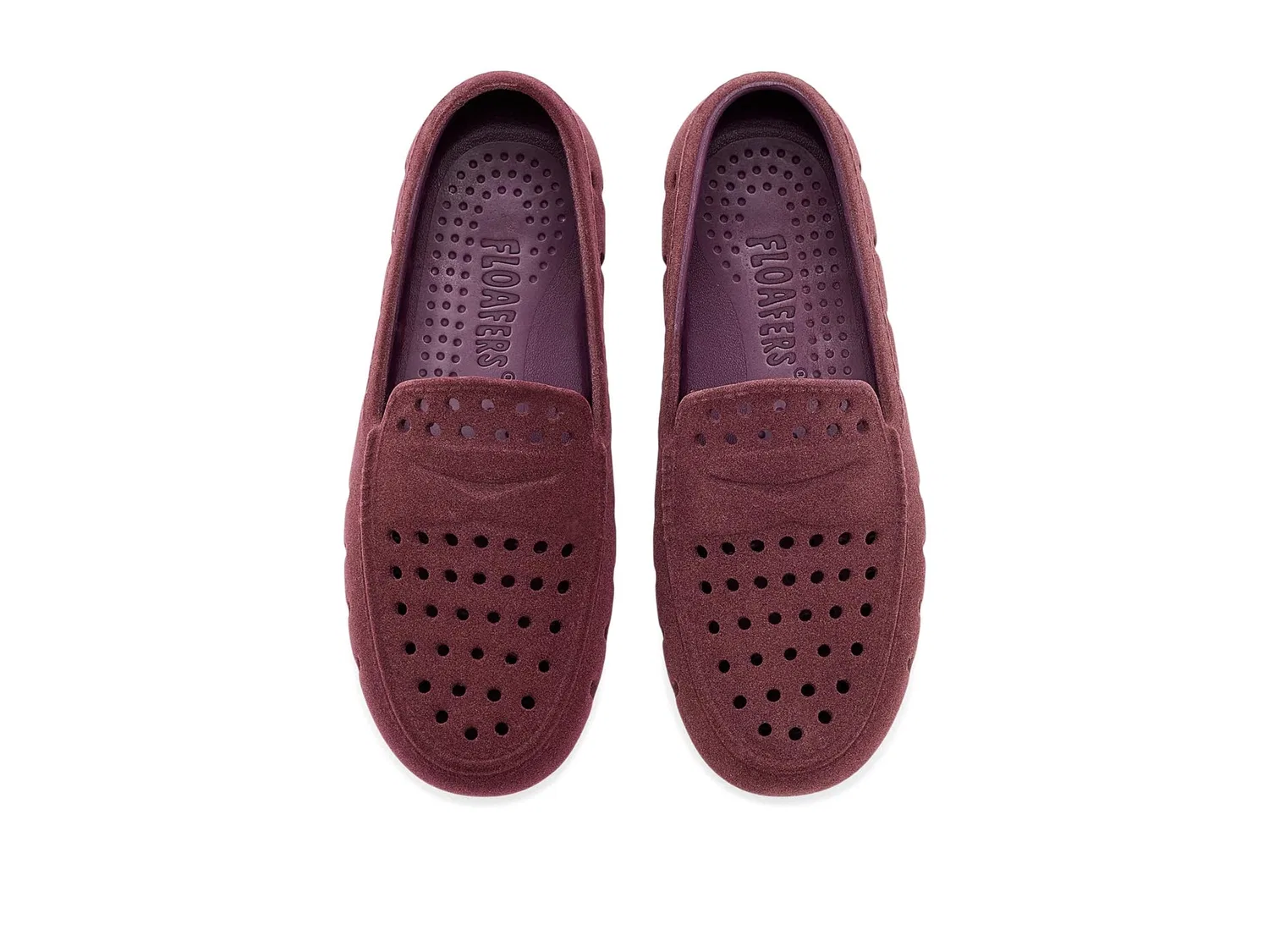 Лоферы Prodigy Faux Suede (для больших детей) Floafers Kids, Maroon Suede/Black — фото 3