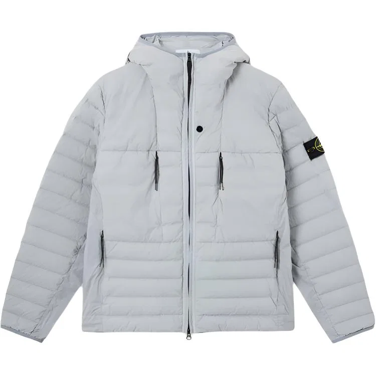 Детская куртка утепленная с капюшоном STONE ISLAND, Ash