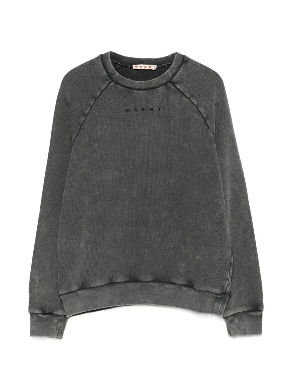 Свитшот с логотипом и рукавами реглан Marni Kids, серый