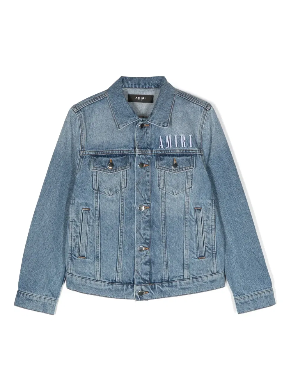 Джинсовая куртка с логотипом Amiri Kids, синий