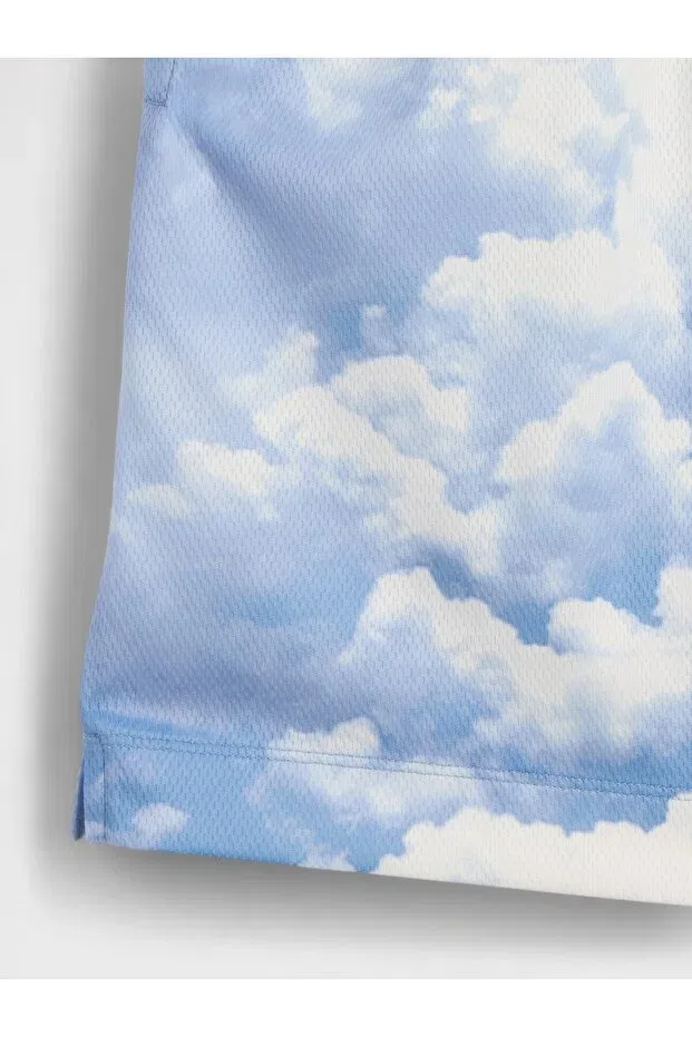 Детские шорты для мальчиков с графическим принтом Gap, Light Blue — фото 2
