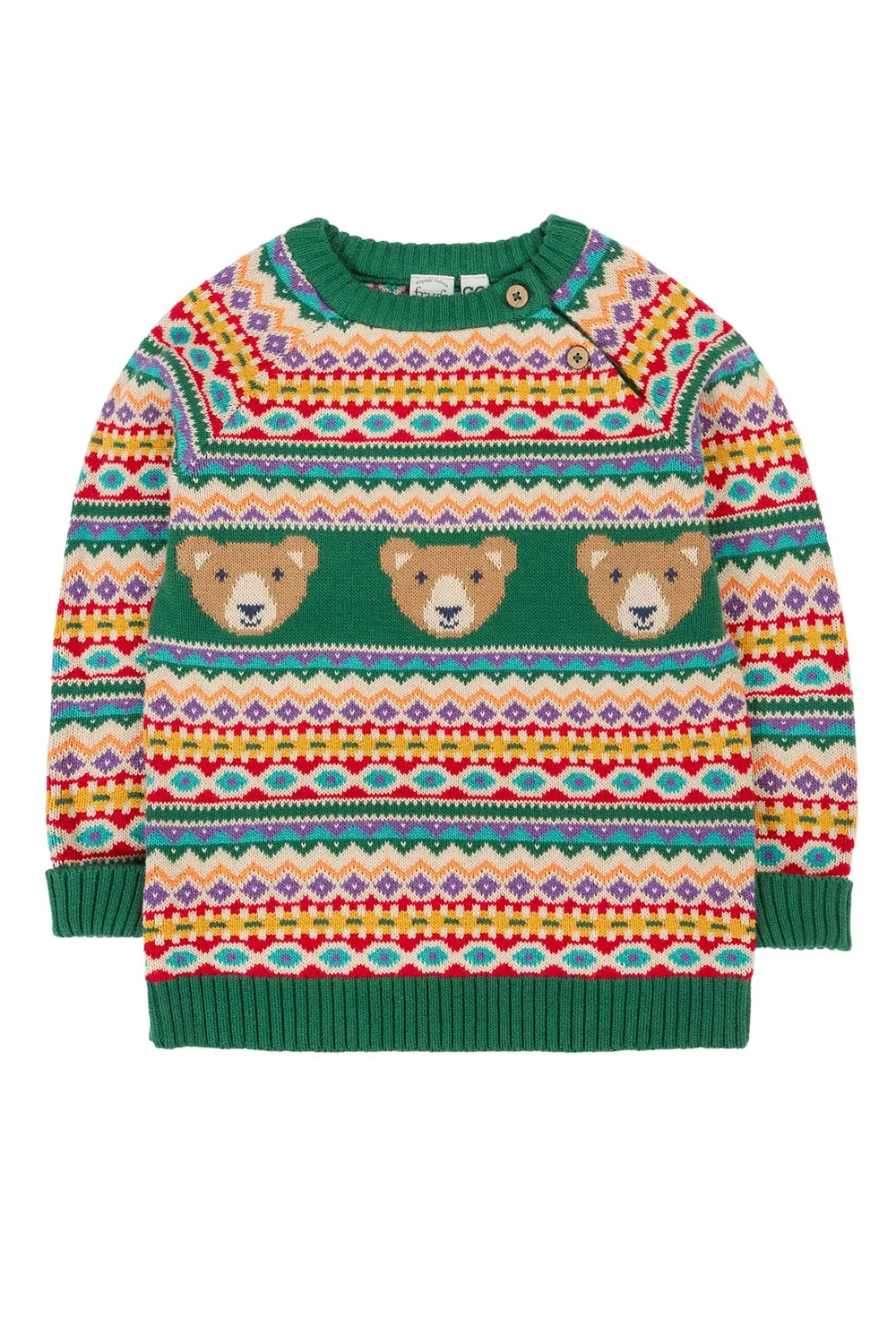 Детский свитер с жаккардовым узором Fowey Fairisle Frugi, Multi